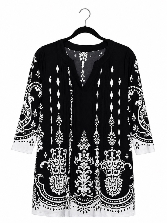 Serengeti Dresses & Skirts - Serengeti Black & White Shift Dress – Women’s Medium – High-Low Hem